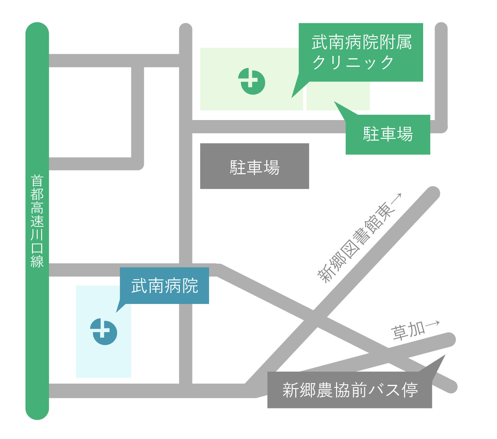 武南病院クリニックの周辺マップ